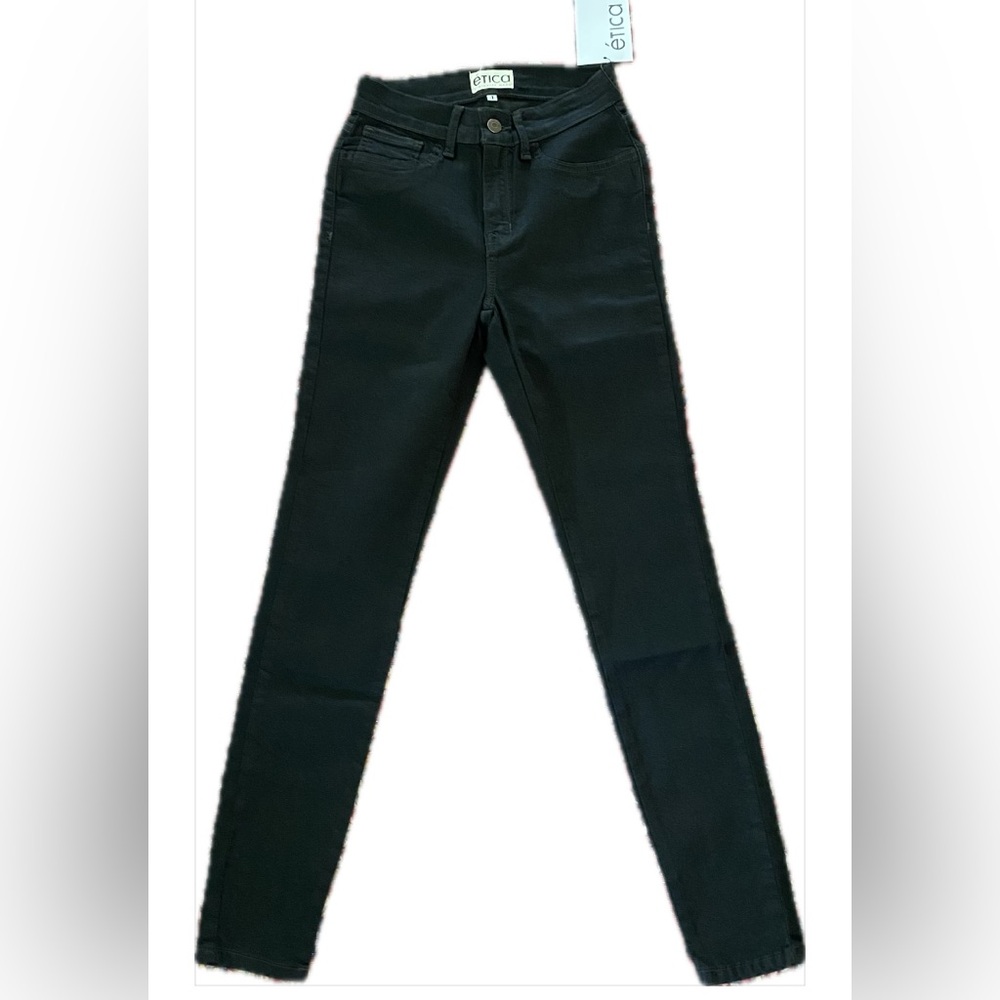 Etica Black Skinny Jeans High-Rise w/ Stretch